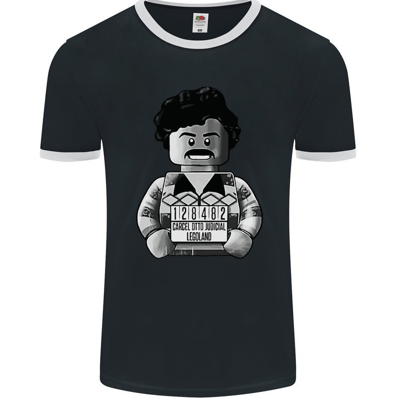 Pablo Escobar Mens Ringer T-Shirt FotL Black/White