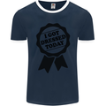 I Got Dressed Today Antisocial Funny Gamer Mens Ringer T-Shirt FotL Navy Blue/White