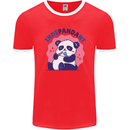 Indepandant Funny Independant Panda Bear Mens Ringer T-Shirt FotL Red/White