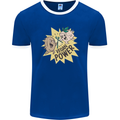 Vegan Power Funny Mens Ringer T-Shirt FotL Royal Blue/White