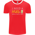 I Need a Huge Glass of Gin & Tonic Funny Mens Ringer T-Shirt FotL Red/White