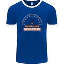 60th Birthday 60 Year Old Ageometer Funny Mens Ringer T-Shirt FotL Royal Blue/White