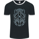 Viking God Odin Valhalla Norse Warrior Mens Ringer T-Shirt FotL Black/White