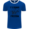 Freedom Parachute Regiment Para 1 2 3 4 10 Mens White Ringer T-Shirt Royal Blue/White