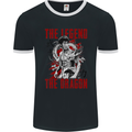 Legend of the Dragon MMA Martial Arts Movie Mens Ringer T-Shirt FotL Black/White