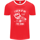 I Grew up on the Gamer Funny Gaming Mens Ringer T-Shirt FotL Red/White