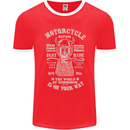 Motorcycle Repair Motorbike Biker Mens Ringer T-Shirt FotL Red/White