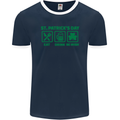 Eat Drink Be Irish St. Patrick's Day Mens Ringer T-Shirt FotL Navy Blue/White