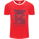 Motorcycle Legend Biker Motorcycle Chopper Mens Ringer T-Shirt FotL Red/White