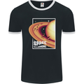 Space Velodrome Cycling Cyclist Bicycle Mens Ringer T-Shirt FotL Black/White