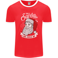 Only Santa Can Judge Me Funny Christmas Mens Ringer T-Shirt FotL Red/White