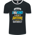 Looking at an Awesome Guitarist Guitar Mens Ringer T-Shirt FotL Black/White