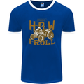 Quad Bike How I Roll Mens Ringer T-Shirt FotL Royal Blue/White