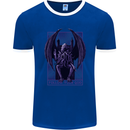 Cthulhu Follow Your God Kraken Mythology Mens Ringer T-Shirt FotL Royal Blue/White