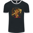 A Sagittarius Female Archer Star Sign Zodiac Mens Ringer T-Shirt FotL Black/White