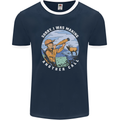 Hunting Making Another Call Hunter Funny Mens Ringer T-Shirt FotL Navy Blue/White