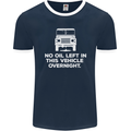 No Oil Left Vehicle Overnight 4X4 Off Road Mens Ringer T-Shirt FotL Navy Blue/White