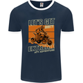 Lets Get Dirty ATV 4X4 Quad Bike Biking Mens Ringer T-Shirt FotL Navy Blue/White