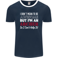 I Dont Mean to Be but Im an Archer Archery Mens Ringer T-Shirt FotL Navy Blue/White