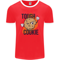 A Tough Cookie MMA Mixed Martial Arts Funny Mens Ringer T-Shirt FotL Red/White