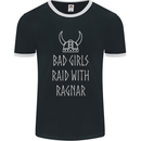 Bad Girls Raid With Ragnar Vikings Valhalla Mens Ringer T-Shirt FotL Black/White