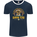 A Shih Tzu Dog Mens Ringer T-Shirt FotL Navy Blue/White