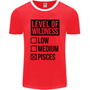 Levels of Wildness Pisces Mens Ringer T-Shirt FotL Red/White
