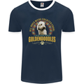 A Goldendoodle Dog Mens Ringer T-Shirt FotL Navy Blue/White