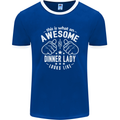 An Awesome Dinner Lady Looks Like Mens Ringer T-Shirt FotL Royal Blue/White