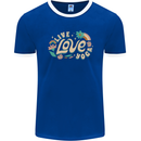 Live Love Yoga Mens Ringer T-Shirt FotL Royal Blue/White