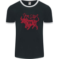 Chinese Zodiac Shengxiao Year of the Ox Mens Ringer T-Shirt FotL Black/White