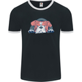 Dogs English Bulldog Mens Ringer T-Shirt FotL Black/White