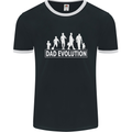 Dad Evolution Fathers Day Mens Ringer T-Shirt FotL Black/White