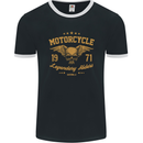 Motorcycle Legendary Riders Biker Motorbike Mens Ringer T-Shirt FotL Black/White