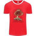 Made of Magic Mushrooms LSD Trippy Mens Ringer T-Shirt FotL Red/White
