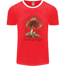 Made of Magic Mushrooms LSD Trippy Mens Ringer T-Shirt FotL Red/White