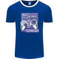 Antisocial Gamer Gaming Funny Graphics Mens Ringer T-Shirt FotL Royal Blue/White