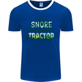 I Dont Snore I Dream Tractor Farmer Farming Mens Ringer T-Shirt FotL Royal Blue/White