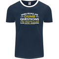 Scotland Funny Scottish SCI-FI Text Mens Ringer T-Shirt FotL Navy Blue/White