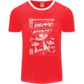 UFO's Attack! Aliens Out of Space Mens Ringer T-Shirt FotL Red/White