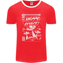 UFO's Attack! Aliens Out of Space Mens Ringer T-Shirt FotL Red/White