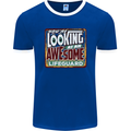 An Awesome Lifeguard Mens Ringer T-Shirt FotL Royal Blue/White