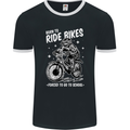 Born to Ride Motocross MotoX Dirt Bike Mens Ringer T-Shirt FotL Black/White