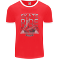 Underground Skate Ride Skateboard Mens Ringer T-Shirt FotL Red/White