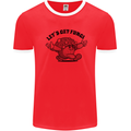Lets Get Fungi Magic Mushrooms LSD Mens Ringer T-Shirt Red/White