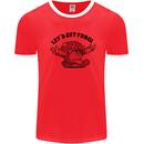 Lets Get Fungi Magic Mushrooms LSD Mens Ringer T-Shirt Red/White