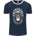 Work Hard Gym Training Top Workout Weights Mens Ringer T-Shirt FotL Navy Blue/White