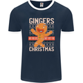 Gingers Are for Life Not Just for Christmas Mens Ringer T-Shirt FotL Navy Blue/White