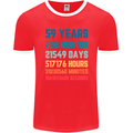 59th Birthday 59 Year Old Mens Ringer T-Shirt FotL Red/White