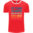 59th Birthday 59 Year Old Mens Ringer T-Shirt FotL Red/White